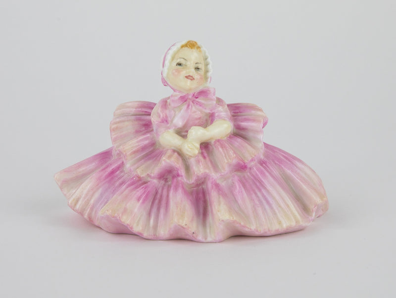 ROYAL DOULTON 'ROSEBUD' LESLIE HARRADINE GIRL IN PINK DRESS FIGURE MODEL HN1580