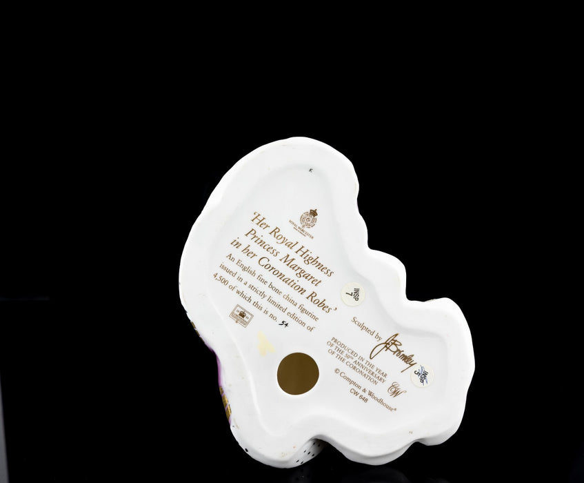 ROYAL WORCESTER PRINCESS MARGARET CORONATION ROBES LIMITED EDITION FIGURE CW648