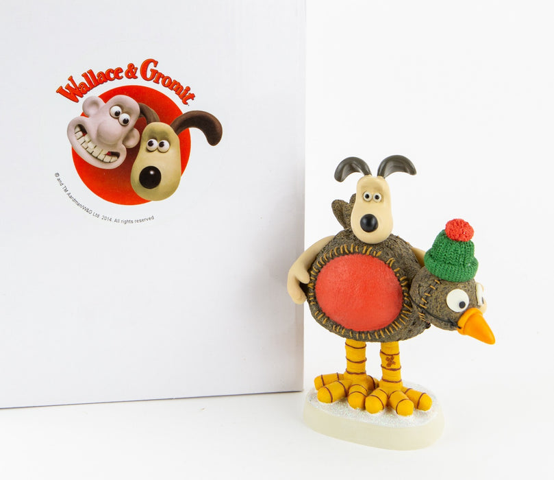 ROBERT HARROP 'GROMIT RED BREAST' WALLACE & GROMIT CHRISTMAS FIGURE WGCS14 BOXED