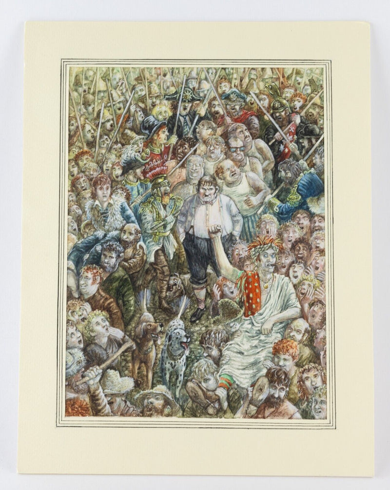 GRAHAM OAKLEY - EMPEROR AND HIS ENTOURAGE SURROUNDED BY ARMY, ORIGINAL ARTWORK