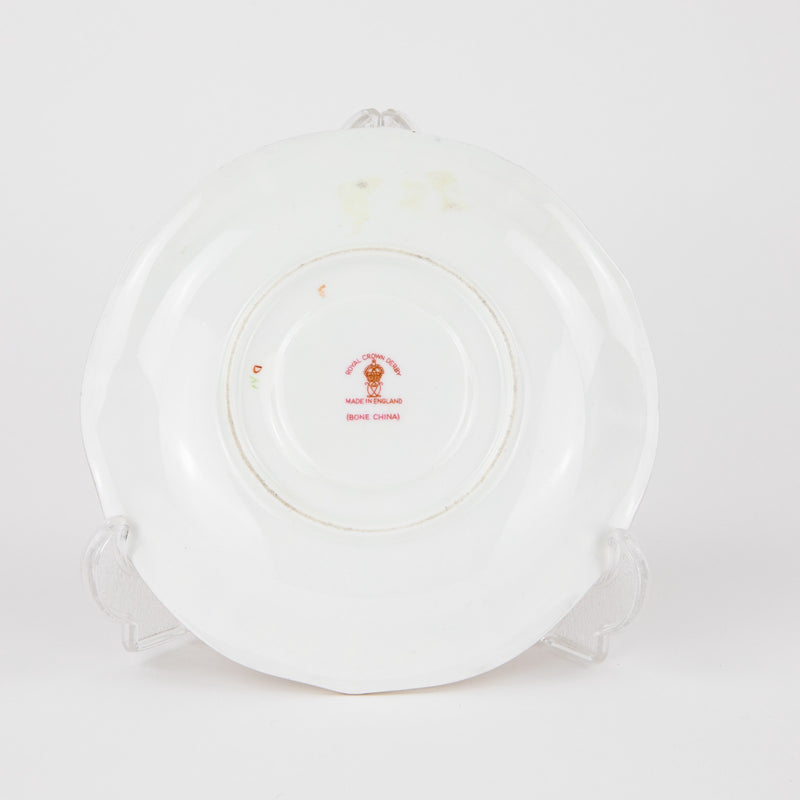 ROYAL CROWN DERBY - JAPANESE OLD IMARI 1128 SCALLOPED EDGE DISH 17cm