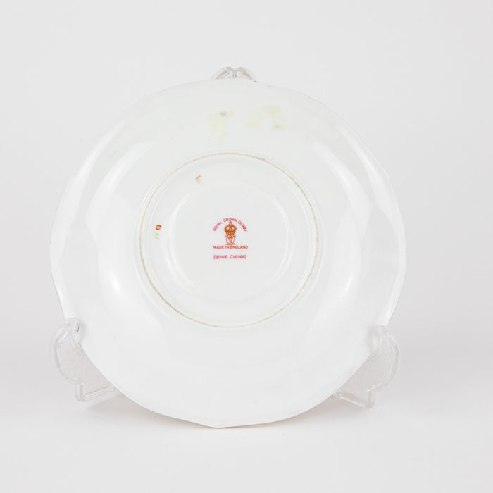 ROYAL CROWN DERBY - JAPANESE OLD IMARI 1128 SCALLOPED EDGE DISH 17cm