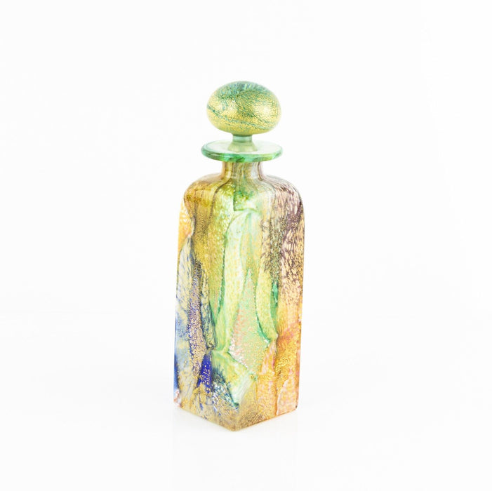 TIMOTHY & JONATHAN HARRIS ISLE OF WIGHT GOLDEN MOSAIC GLASS SCENT PERFUME BOTTLE