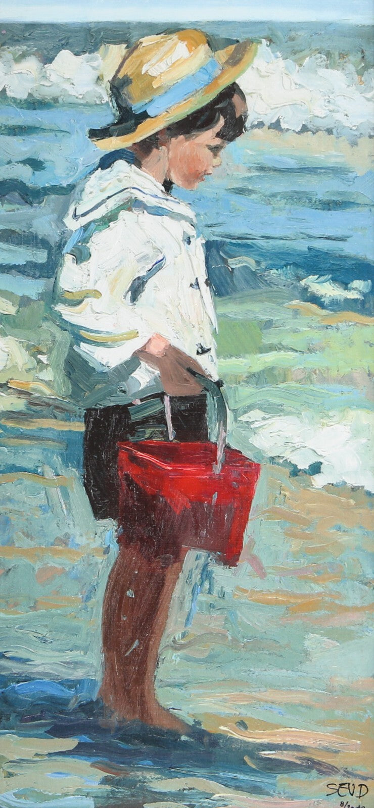 SHERREE VALENTINE DAINES 'BEACH COMBING' LIMITED EDITION CANVAS PRINT & COA