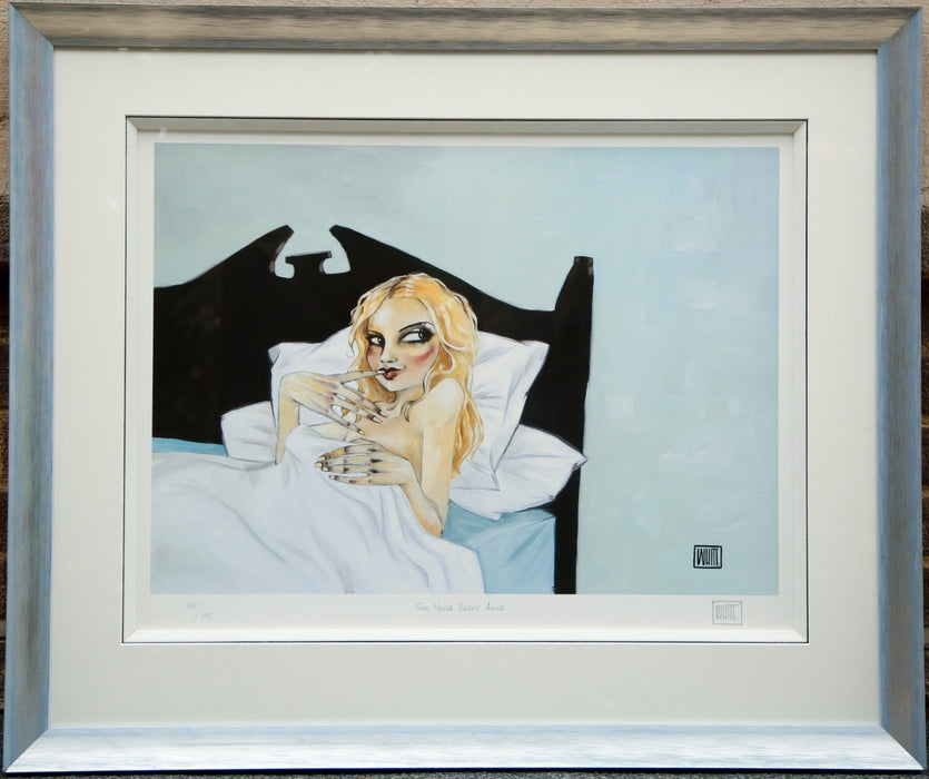 TODD WHITE, 'SHE NEVER SLEEPS ALONE', LIMITED EDITION PRINT 188/295, SIGNED