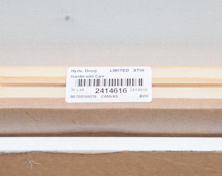 DOUG HYDE, 'HANDLE WITH CARE', LARGE LIMITED EDITION CANVAS PRINT 56/95 & COA