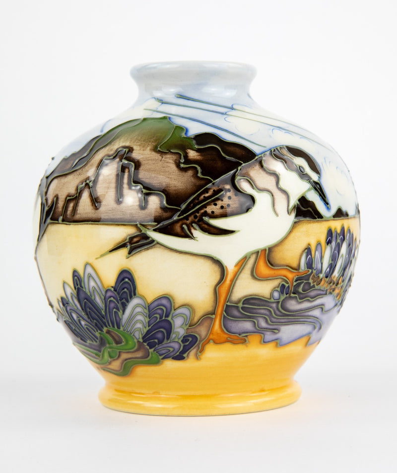 MOORCROFT POTTERY 'BEACHCOMBERS' VICKY LOVATT OVOID VASE 22/50, BOXED