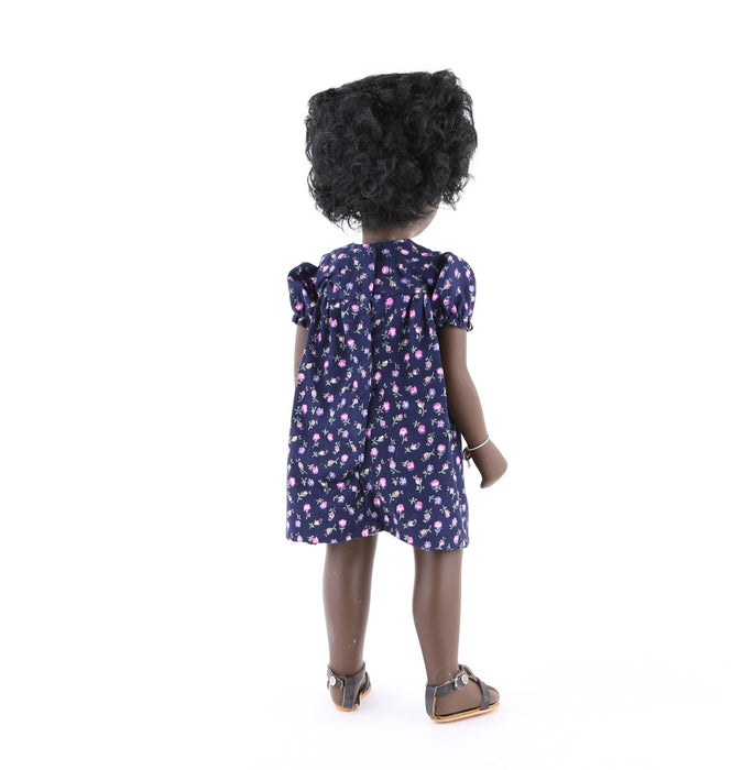 TRENDON SASHA DOLL 'CORA' GIRL BLUE FLORAL DRESS 4-109 E.0414 USA, BOXED