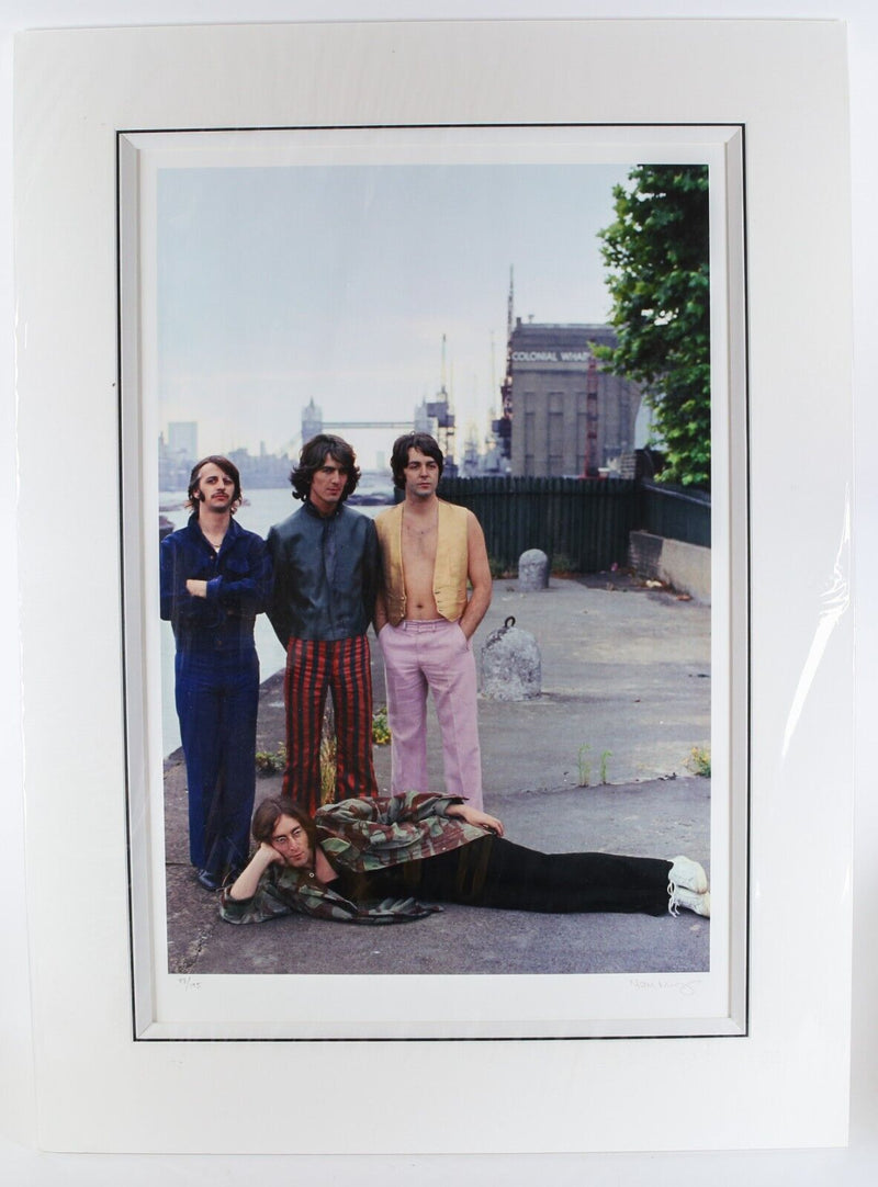 TOM MURRAY, 'DOCKSIDE THEN I', LIMITED EDITION BEATLES PRINT 73/195 SIGNED & COA