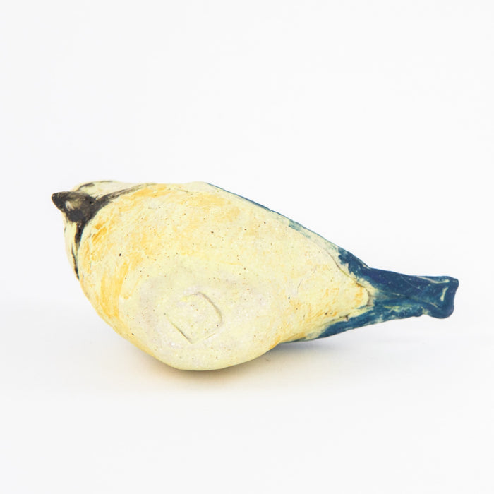 ROSEMARY WREN, OXSHOTT POTTERY - BLUE TIT, STUDIO ART BIRD FIGURE MODEL, SIGNED