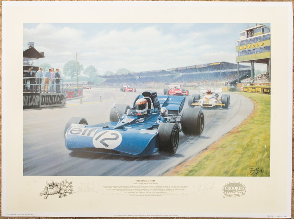 TONY SMITH, 'THE WINNING TEAM', LIMITED EDITION F1 PRINT 2/150, SIGNED