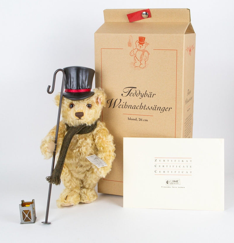STEIFF 'CHRISTMAS CAROLLER, BLONDE' LIMITED EDITION TEDDY BEAR 037801, BOXED