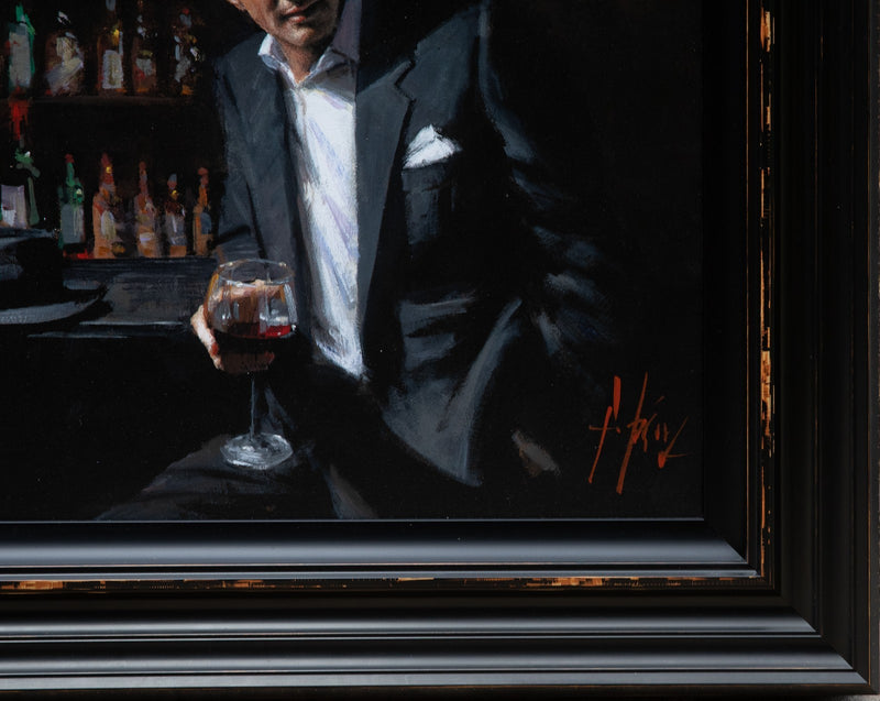 FABIAN PEREZ, 'BLACK SUIT RED WINE', LIMITED EDITION PRINT 128/195 & COA
