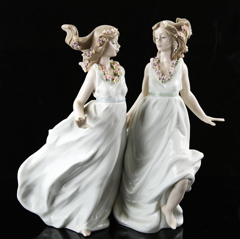 LLADRO, 'ALLEGORY OF SPRING', GIRL LADY DRESS FLOWERS LARGE FIGURE MODEL 6241