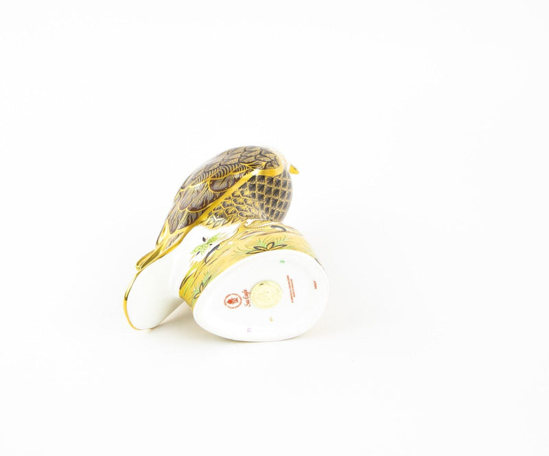 ROYAL CROWN DERBY ’SEA EAGLE' PAPERWEIGHT FIGURE MODEL & GOLD STOPPER