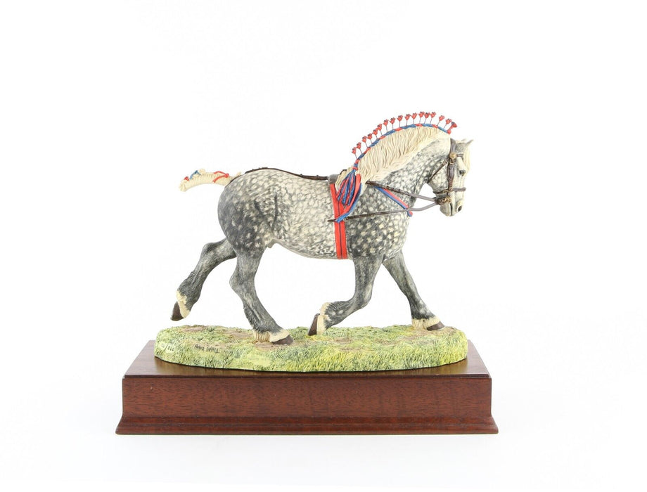 BORDER FINE ARTS 'PERCHERON SUPREME CHAMPION DAPPLE' FIGURE L160A 126/950 & COA