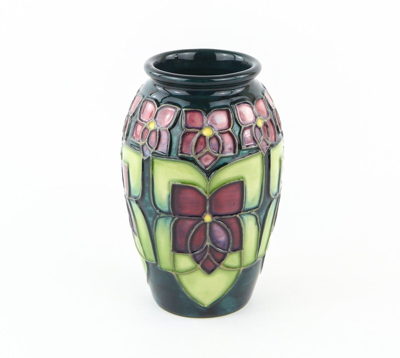 MOORCROFT POTTERY 'VIOLET' SALLY TUFFIN FLORAL FLOWER VASE