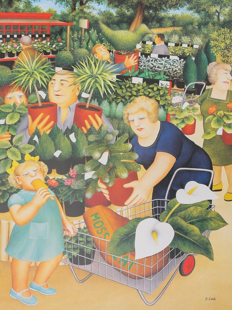 BERYL COOK, 'THE GARDEN CENTRE', ALEXANDER GALLERY LIMITED EDITION PRINT, SIGNED