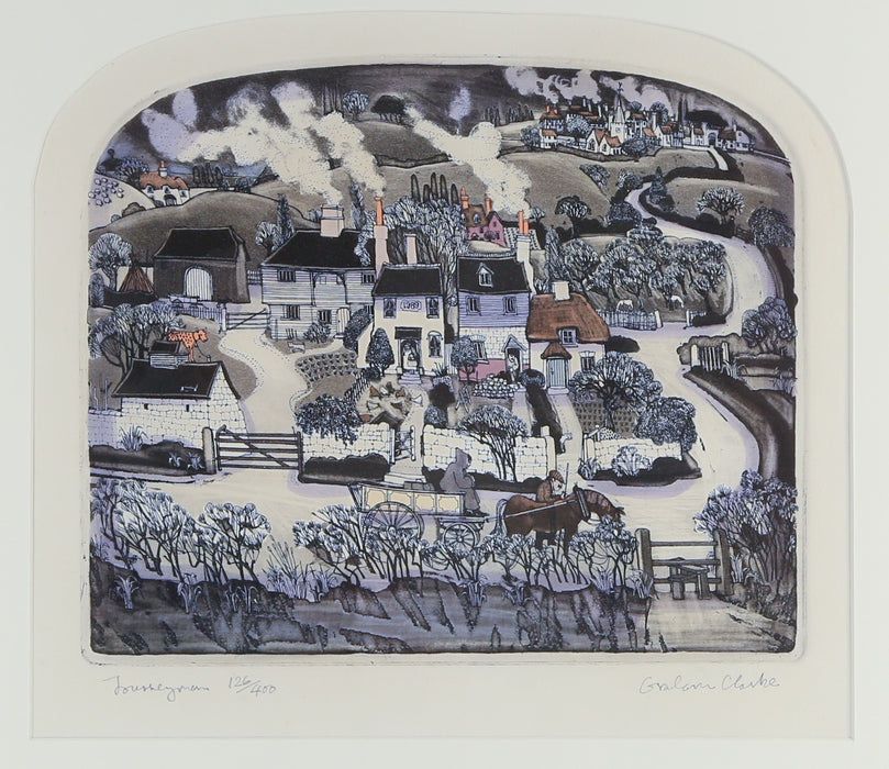 GRAHAM CLARKE, 'JOURNEYMAN', LIMITED EDITION ETCHING PRINT 126/400, SIGNED