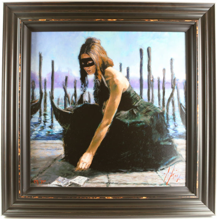 FABIAN PEREZ, 'VENICE', LARGE LIMITED EDITION GICLEE CANVAS PRINT 54/95 & COA
