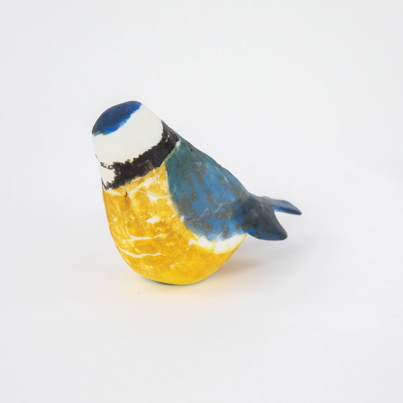 ROSEMARY WREN, OXSHOTT POTTERY - BLUE TIT, 1997 STUDIO ART BIRD FIGURE MODEL