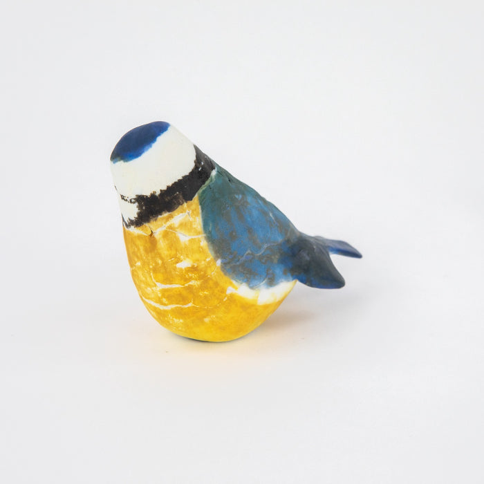 ROSEMARY WREN, OXSHOTT POTTERY - BLUE TIT, 1997 STUDIO ART BIRD FIGURE MODEL