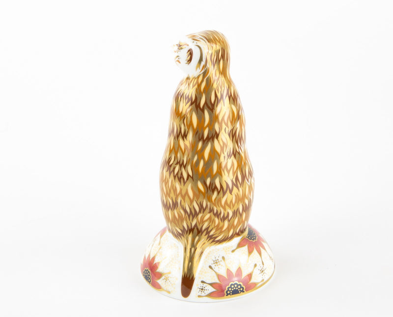 ROYAL CROWN DERBY ’MEERKAT' PAPERWEIGHT FIGURE MODEL & GOLD STOPPER