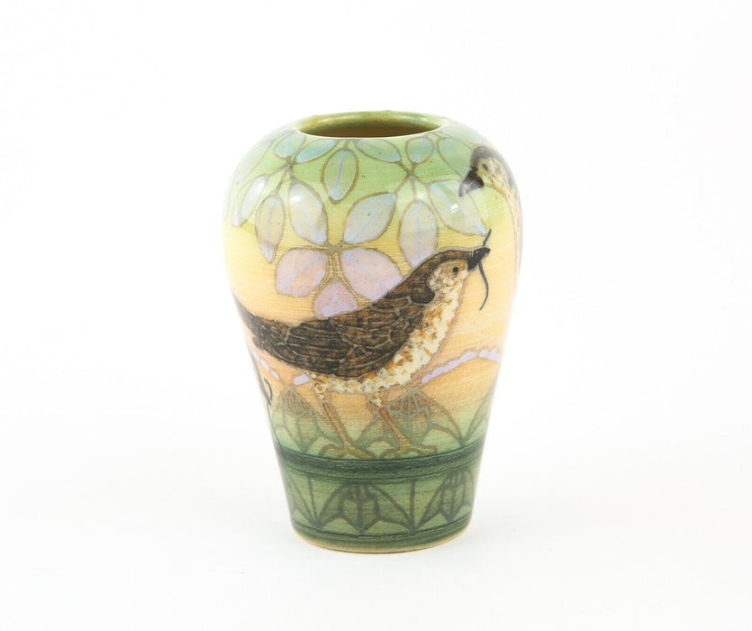 SALLY TUFFIN for DENNIS CHINAWORKS - THRUSH OVOID TUBELINED OVOID VASE