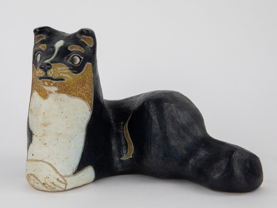 ROSEMARY WREN, OXSHOTT POTTERY - 'LAKSHMI SHETLAND SHEEPDOG' FIGURE MODEL SIGNED
