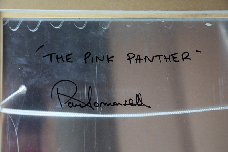 PAUL NORMANSELL, 'THE PINK PANTHER', ORIGINAL PAINTING ON ALUMINIUM, SIGNED