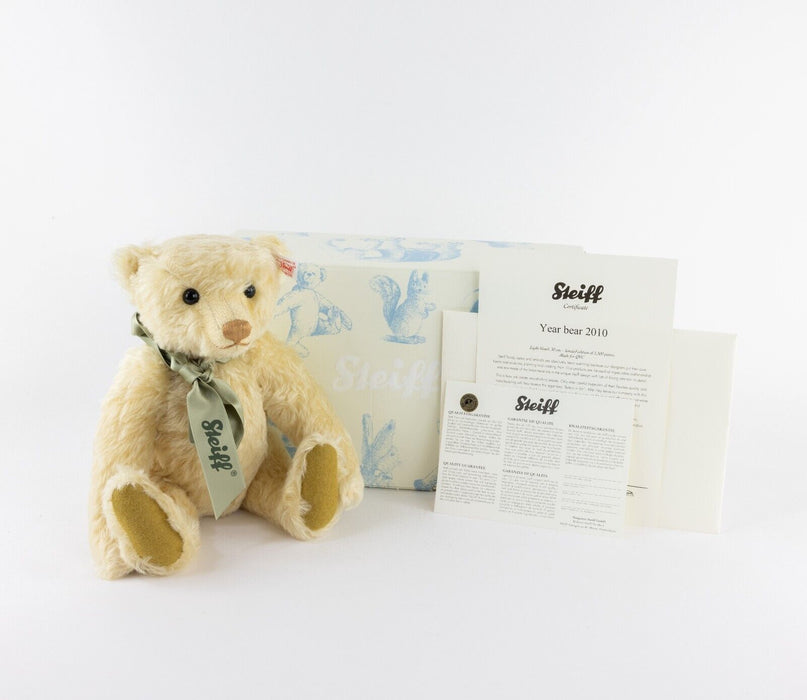 STEIFF 'YEAR BEAR 2010' LIMITED EDITION LIGHT BLOND TEDDY 663390 375/1500, BOXED