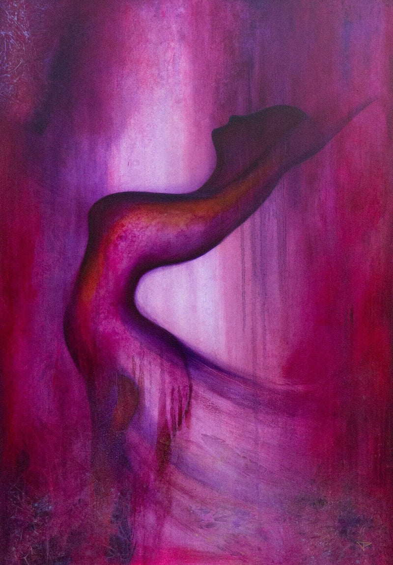 JENNINE PARKER, 'FREEDOM', FIGURAL STUDY, LARGE ORIGINAL OIL PAINTING, SIGNED