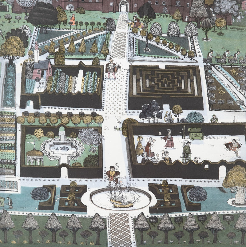 GRAHAM CLARKE 'HAMPTON TENNIS COURT' LIMITED EDITION PROOF ETCHING PRINT, SIGNED