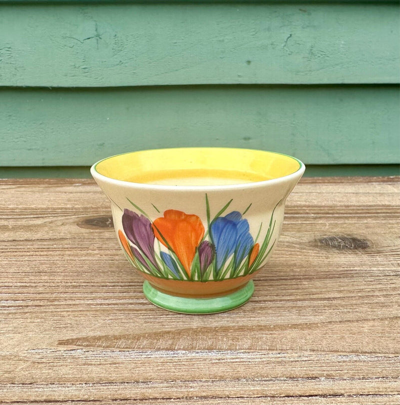 CLARICE CLIFF 'CROCUS' ART DECO BIZARRE SUGAR SIDE BOWL, STAMPED