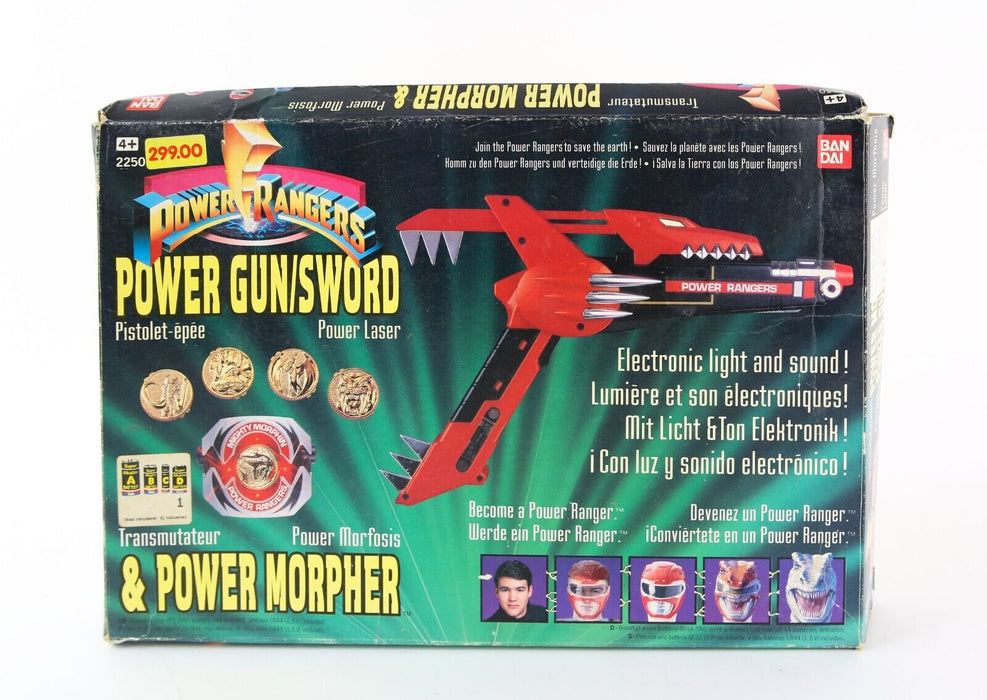 MIGHTY MORPHIN POWER RANGERS 'POWER GUN/SWORD' BANDAI TOY SET 2250, BOXED