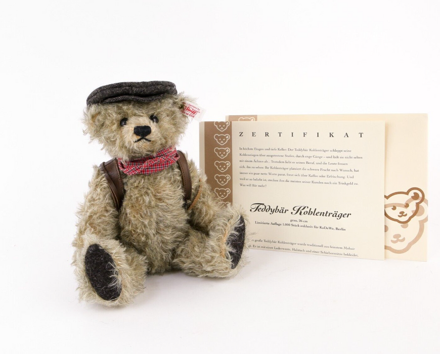 STEIFF 'TEDDYBÄR KOHLENTRÄGER' LIMITED EDITION TEDDY BEAR 656248 562/1000 & COA