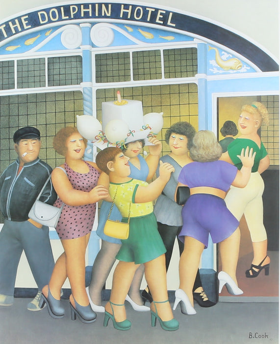 BERYL COOK 'THE HEN NIGHT' LIMITED EDITION PRINT 234/850, SIGNED & BLINDSTAMPED