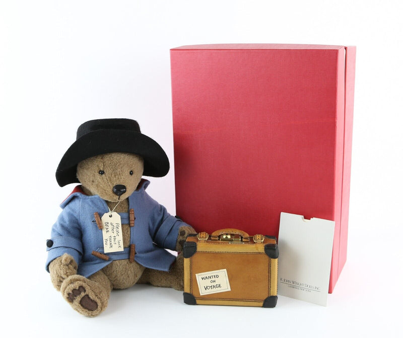 R JOHN WRIGHT - 'PADDINGTON BEAR' LIMITED EDITION 694/2500 TEDDY, BOXED & COA