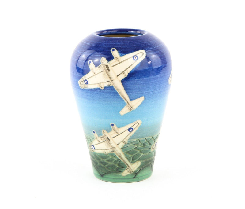 SALLY TUFFIN FOR DENNIS CHINAWORKS - RAF BOMBER HORNET AEROPLANE OVOID VASE