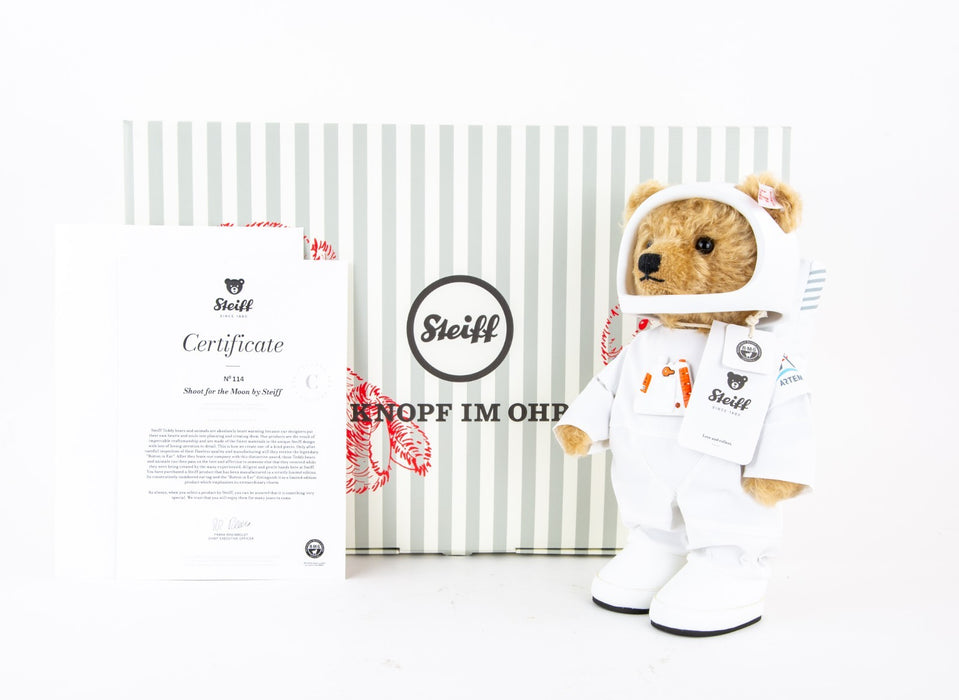 STEIFF 'SHOOT FOR THE MOON' LIMITED EDITION TEDDY BEAR 691676, BOXED & COA