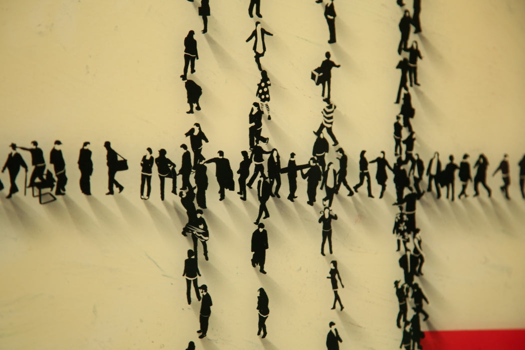 CRAIG ALAN, 'GRIDLOCK IV', LARGE ORIGINAL MIXED MEDIA, SIGNED