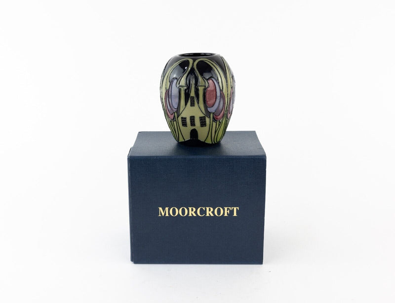 MOORCROFT POTTERY 'HAMLET' PATTERN OVOID VASE, BOXED