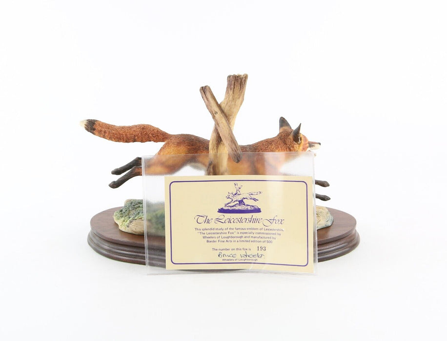 BORDER FINE ARTS 'THE LEICESTERSHIRE FOX' FIGURE MODEL TABLEAU L58 193/500 & COA