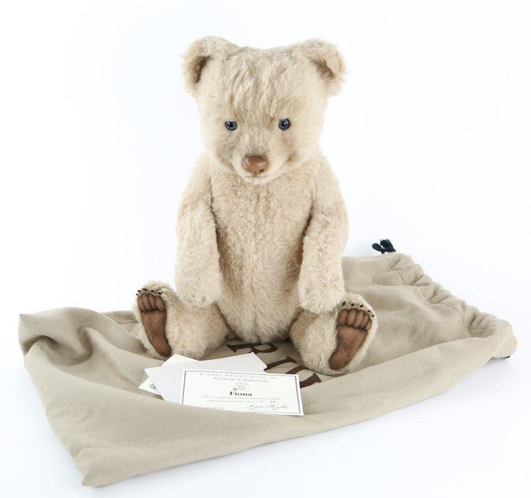 R JOHN WRIGHT - 'FIONA' LARGE LIMITED EDITION ALPACA TEDDY BEAR 41/300 & COA