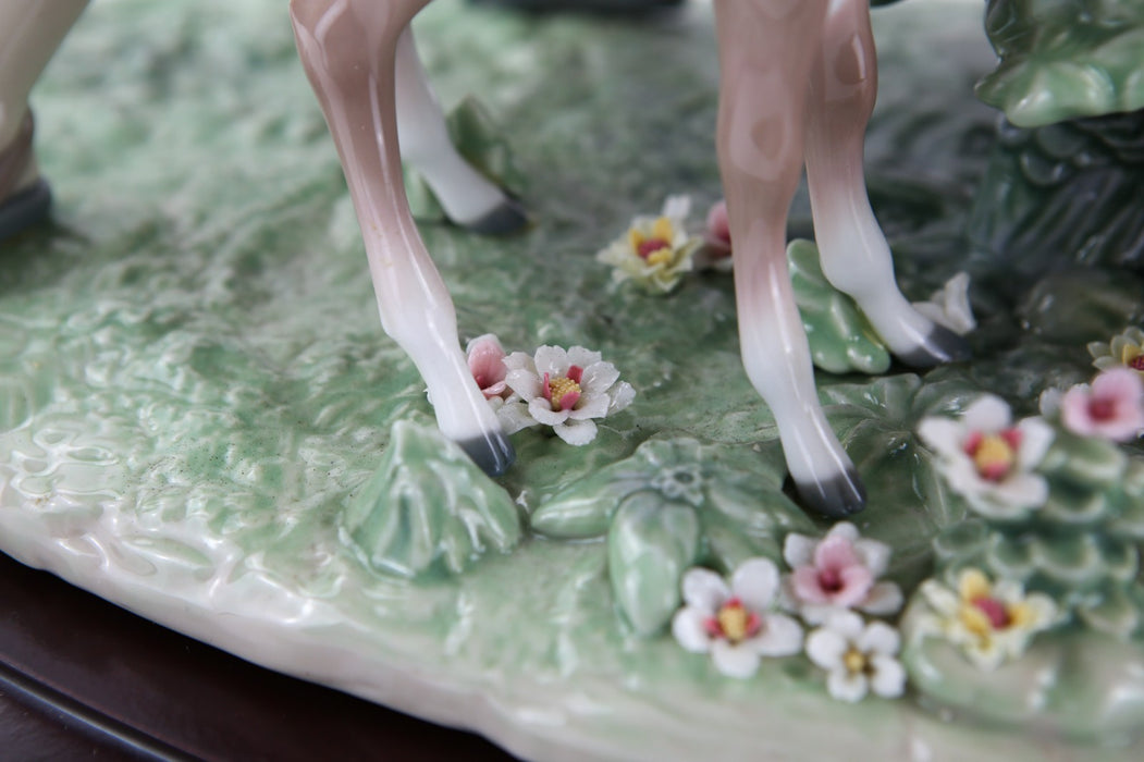 LLADRO 'IN THE EMPEROR'S FOREST' 1858 LARGE ORIENTAL FIGURE 87/1000, BOXED & COA