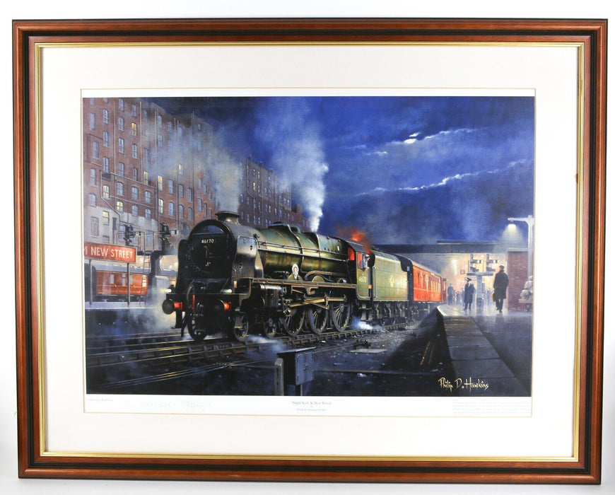PHILIP HAWKINS, 'NIGHT SCOT AT NEW STREET', SIGNED LIMITED EDITION PRINT 29/50