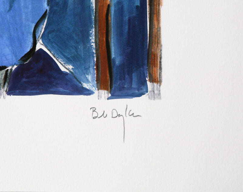 BOB DYLAN 'MAN ON A BRIDGE' LIMITED EDITION DRAWN BLANK SERIES PRINT 2008 SIGNED