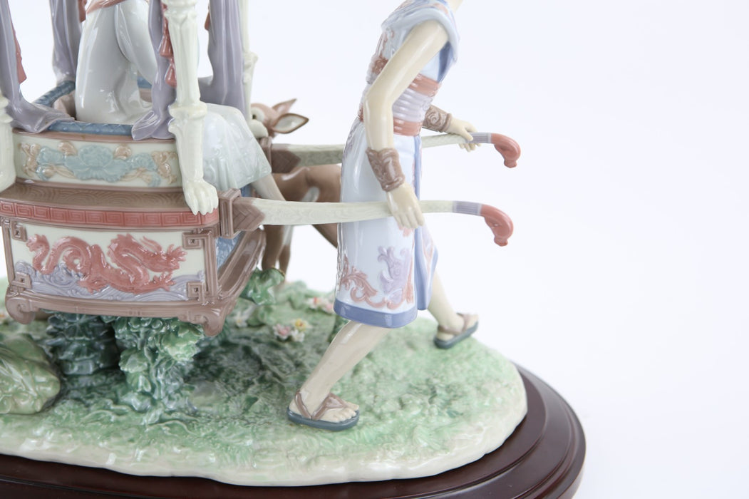 LLADRO 'IN THE EMPEROR'S FOREST' 1858 LARGE ORIENTAL FIGURE 87/1000, BOXED & COA
