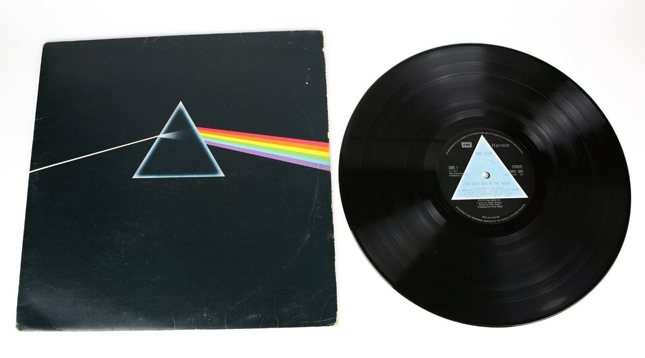 PINK FLOYD, 'THE DARK SIDE OF THE MOON', SOLID BLUE TRIANGLE FIRST PRESS LP RECORD