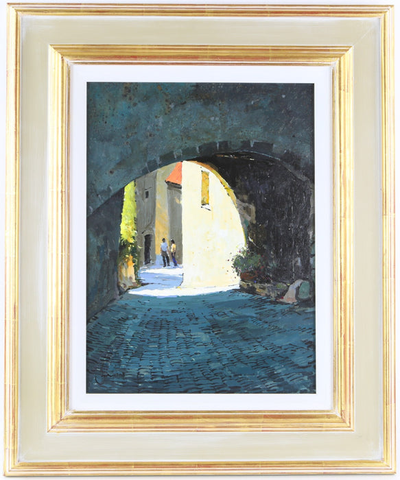 JEREMY BARLOW 'TOURTOUR' PROVENCE-ALPES-CÔTE D'AZUR FRANCE. OIL PAINTING, SIGNED